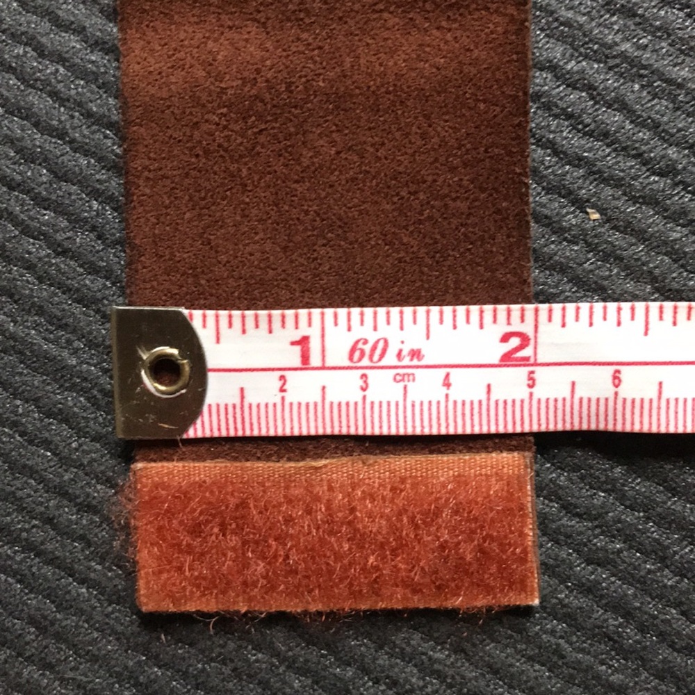 EUC suede and glass cuff wristlet bracelet - Picture 3 of 5